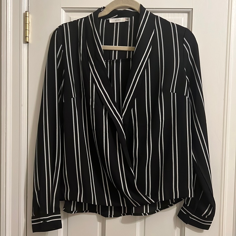 Black and White Blouse